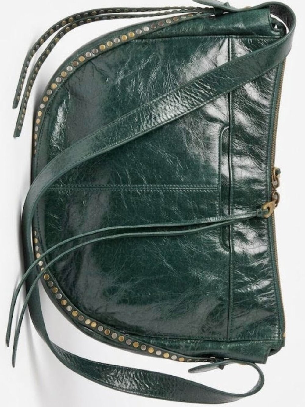 HOBO International Studded Green Leather Bag - Picture 2 of 11